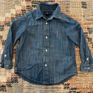 Chambray Denim Toddler Button Down Shirt